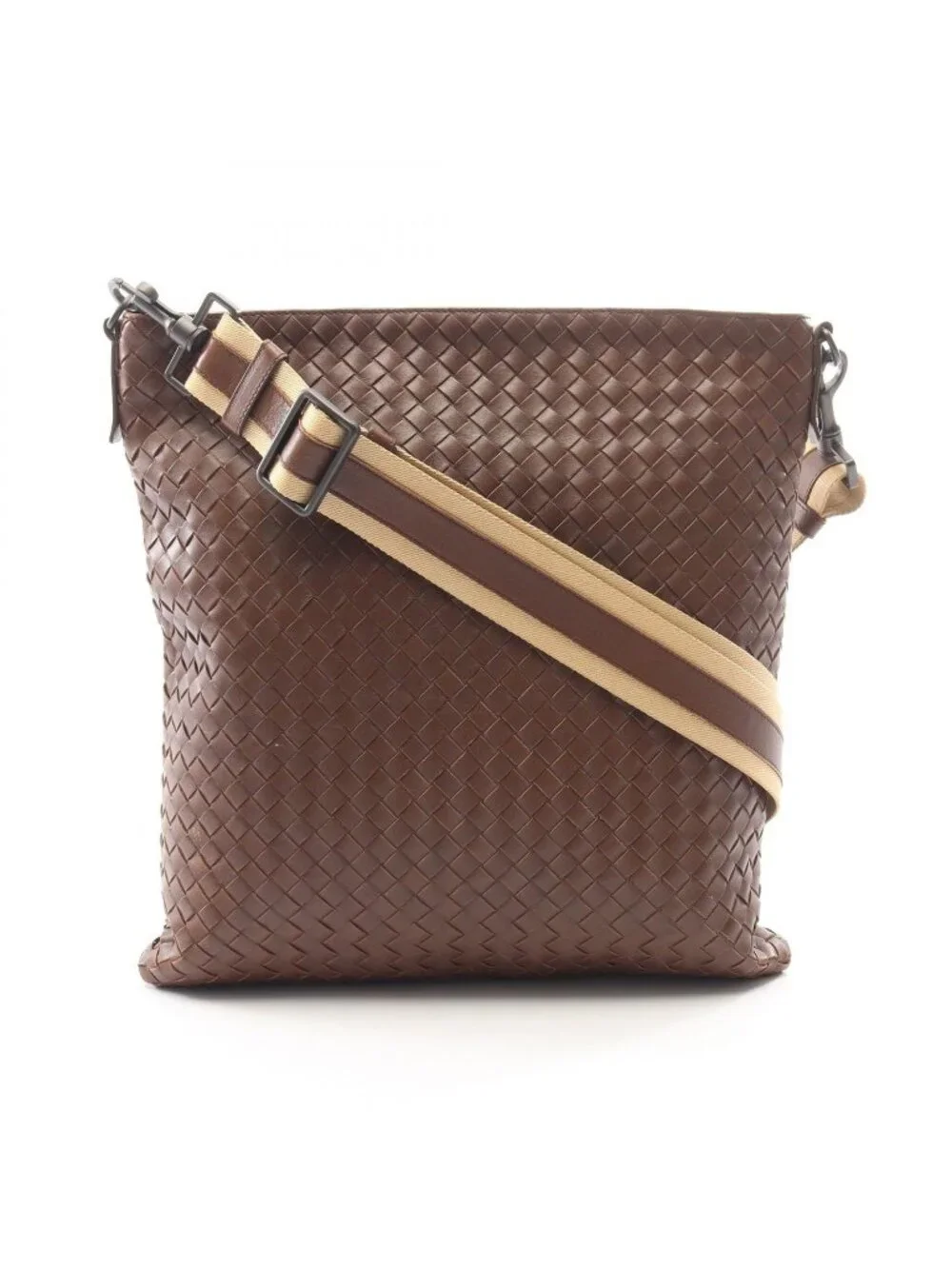 Bottega Veneta Shoulder Bag Intrecciato Brown Leather